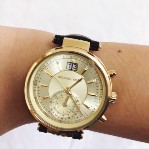 Michael Kors Accessories - Michael Kors Women Black Sawyer Watch